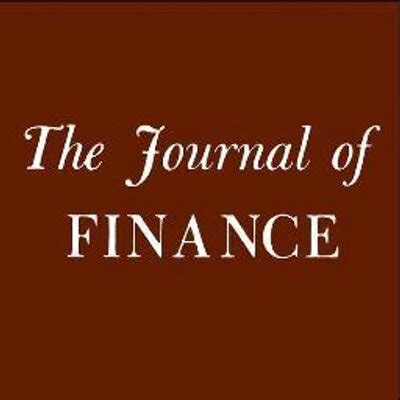 Journal of Finance (@JofFinance) | Twitter