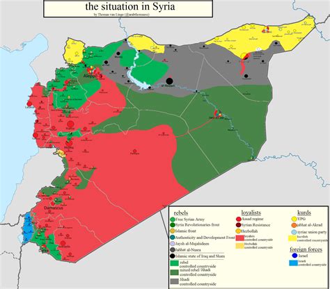 Syria War Map and ISIS Map - Free Printable Maps