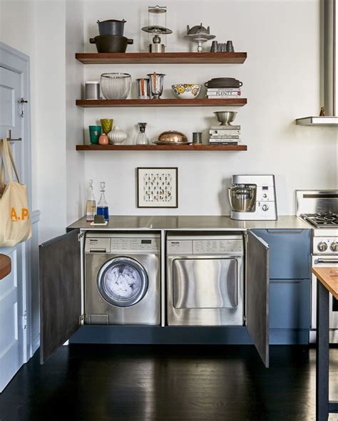 7 Ways to Sneak a Washer/Dryer Into the Kitchen | Kitchen remodel small ...