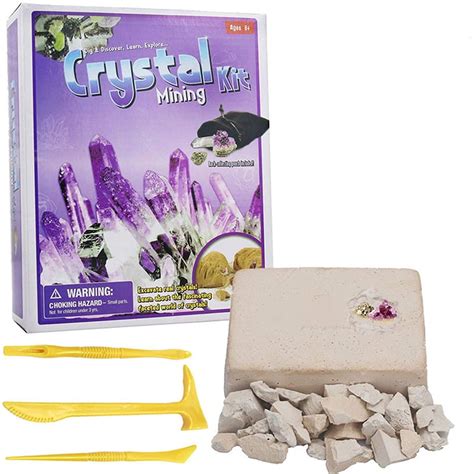 Kids Tone Dig Kit Fossils Digging and Excavation Kit DIY Set Mining Crystal Archaeology ...