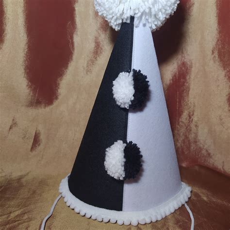 Black and White Clown Costume Clown Hat Clown Costume Pierrot - Etsy