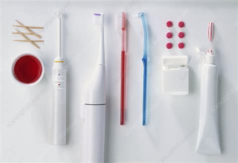 Oral and dental hygiene products - Stock Image - C053/2910 - Science ...