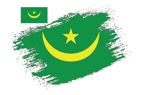 Premium Vector | Brush design mauritania flag vector