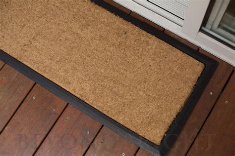 Plain Coir Long Scroll Rubber Double Door Mat 40 x 120cm