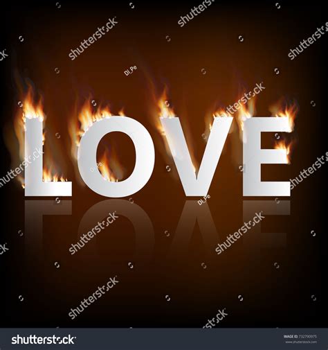 Love Fire Stock Vector (Royalty Free) 732790975 | Shutterstock