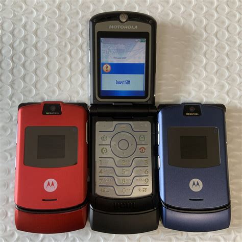 Original Motorola RAZR V3 Flip Mobile Phone Unlocked Cellphone Camera ...