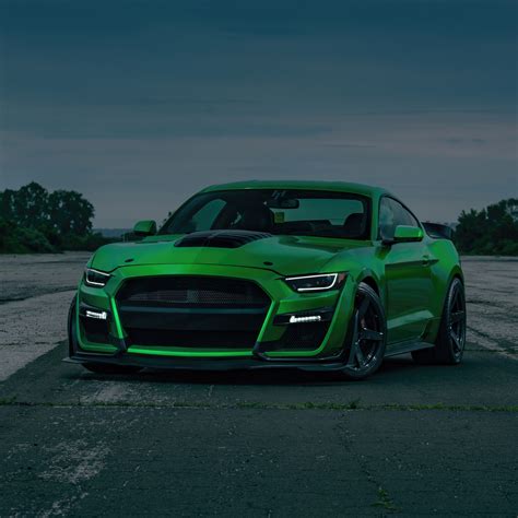 2932x2932 Green Ford Mustang Front Ipad Pro Retina Display ,HD 4k Wallpapers,Images,Backgrounds ...