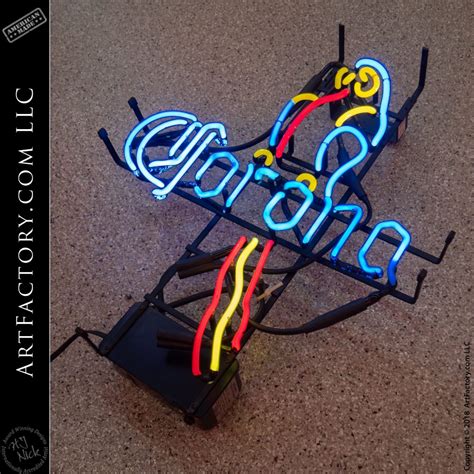 Vintage Corona Beer Parrot: Original "SURIVIOR" Neon Bar Sign