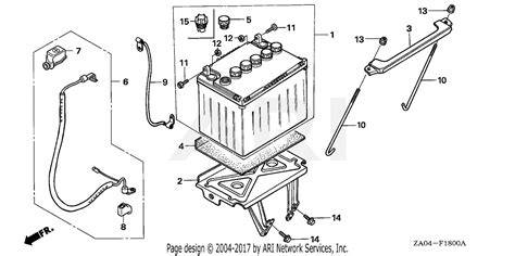 Honda ES6500 A GENERATOR, JPN, VIN# GX360-1000001 TO GX360-1017635 Parts Diagram for BATTERY (1)