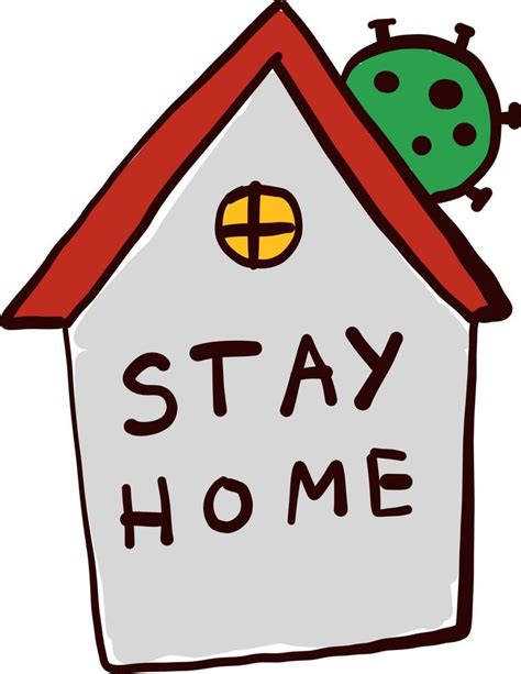 Stay home , illustration, vector on white background 13720878 Vector ...