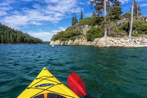 Kayaking In Emerald Bay, Emerald Bay Photograph by Russ Bishop - Fine ...