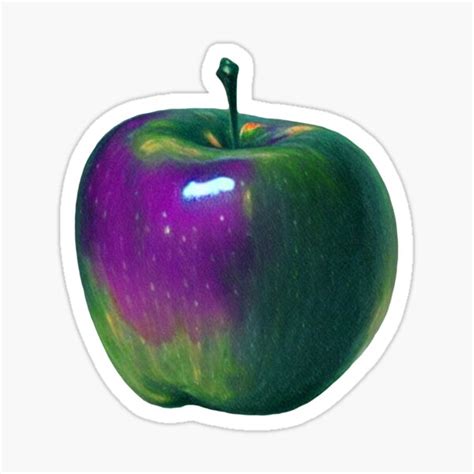 "Purple green apple" Sticker for Sale by cr6zym1nd | Redbubble