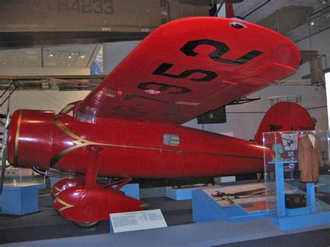 Red Lockheed Vega 5b flown by Amelia Earhart in breaking two world ...