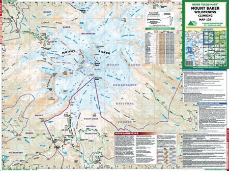 Mt Baker Climbing Map 13SX – The Equipment Shop at American Alpine Institute