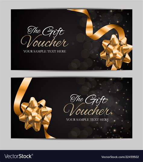 Luxury members gift card template for your Vector Image