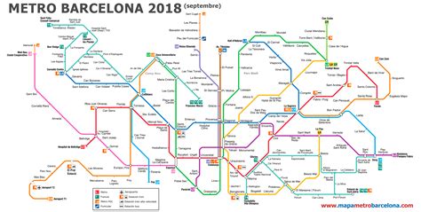 Mapa metro Barcelona, actualizado en septiembre 2018