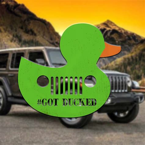 Duck Jeep personalized cut metal sign Duck Duck Jeep Grille | Etsy