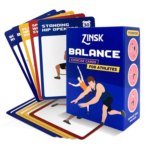 Buy Balance Exercise Cards for Athletes – Workout Cards for Core and Standing Balance – Balance ...