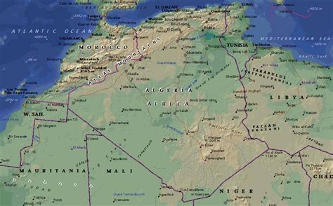 A Topographic Map Of The Maghreb | Hot Sex Picture