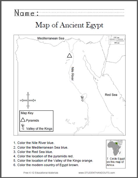 Ancient Africa Map Worksheet | Zip Code Map