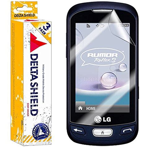 LG Rumor Reflex S Screen Protector [3-Pack], DeltaShield BodyArmor Full ...