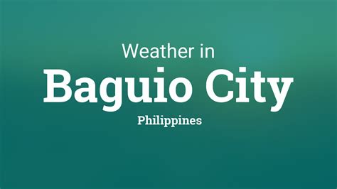 Weather for Baguio City, Philippines