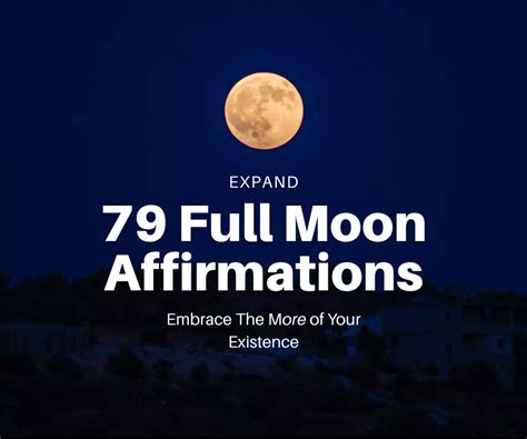 Full Moon Affirmations: 79 Powerful Affirmations To Embrace The More of Your Existence ...