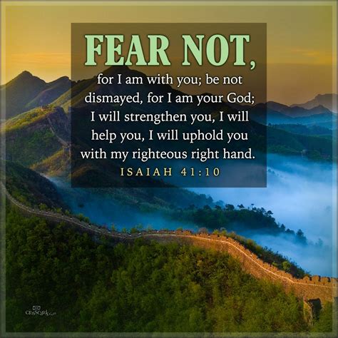 Fear Not! | Fear quotes bible, Inspirational scripture, Isaiah 41