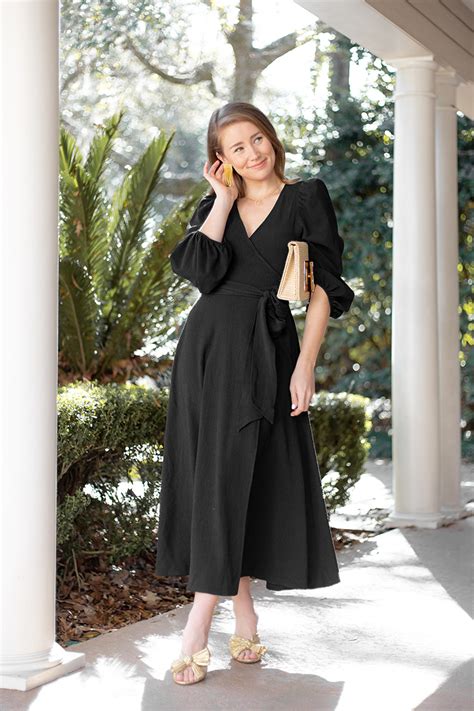 a classic black wrap dress – a lonestar state of southern