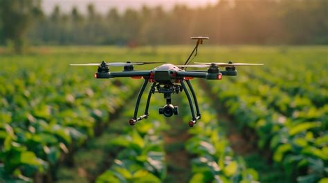 Premium Photo | Drone technology used in agriculture generated by ai