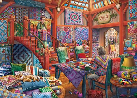 Solve Quilting Room jigsaw puzzle online with 352 pieces