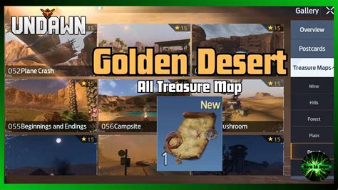 Undawn Golden Desert All Treasure Map (Locations) - YouTube