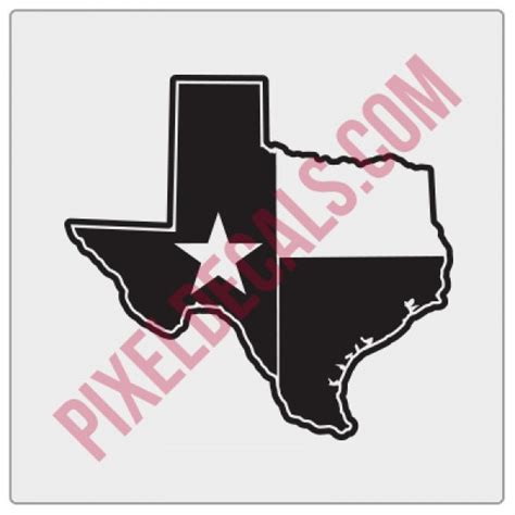 Texas Flag State Shape Decal