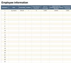 Payroll Spreadsheets | Excel Templates