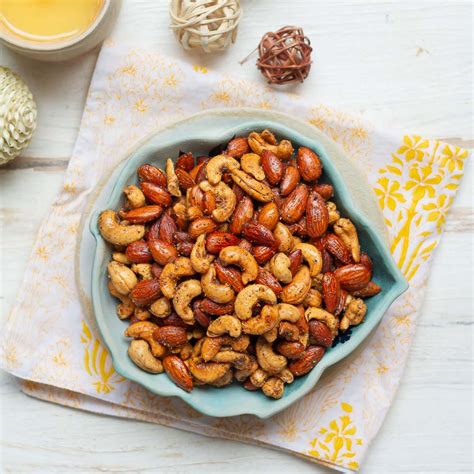 Masala Roasted Nuts Recipe - Garam Masala Roasted Nuts