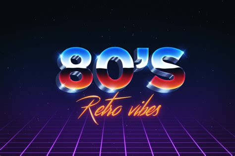 Free 80's Style Text Effect (PSD)