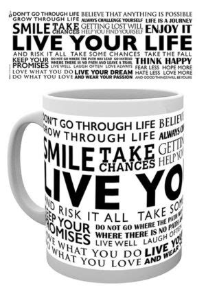 Live Your Life Quotes Mug — Poster Plus