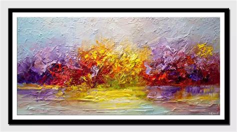 Paper print of colorful modern landscape art by osnat tzadok