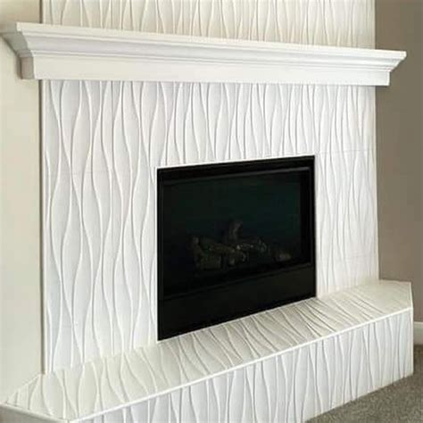 Wavy Tile Fireplace – I Am Chris