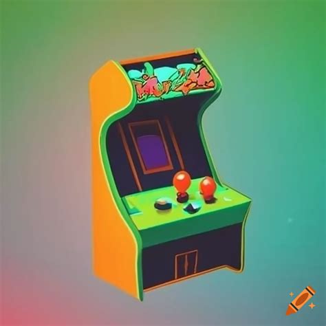 Colorful arcade machine on Craiyon