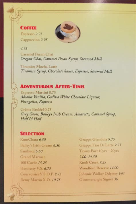 Land & Sea Dinner Menu • The Disney Cruise Line Blog