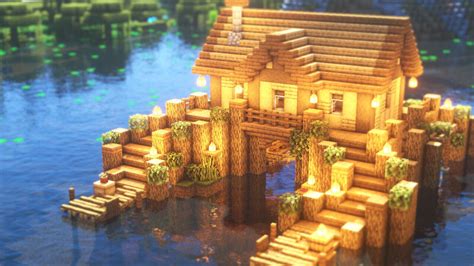 ⚒️ Minecraft | How To Build a Beautiful Lake House Minecraft Map