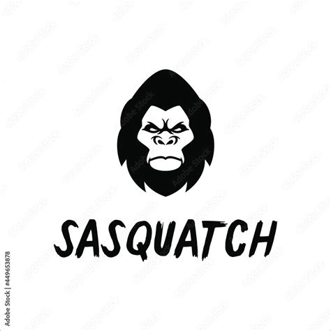 Sasquatch face logo with masculine design style Stock Vector | Adobe ...