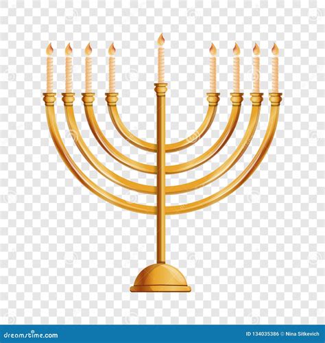 Jewish Menorah Icon, Cartoon Style Stock Vector - Illustration of hanukkah, candles: 134035386