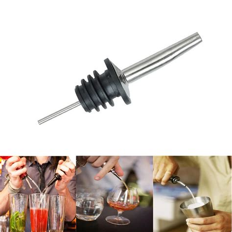 1Pcs Stainless Steel Metal Eco Friendly Liquor Spirit Pourer Flow Wine ...