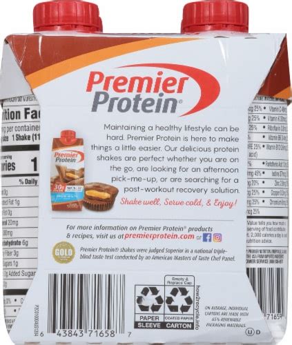 Premier Protein® Chocolate Peanut Butter Protein Shakes, 4 pk / 11 fl oz - Kroger