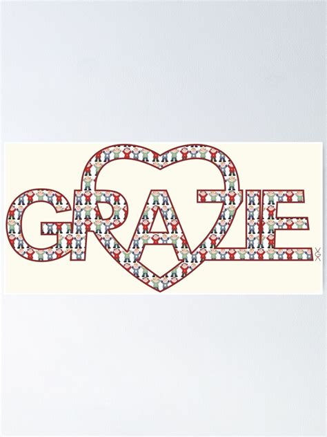 "GRAZIE" Poster by vgadesign | Redbubble