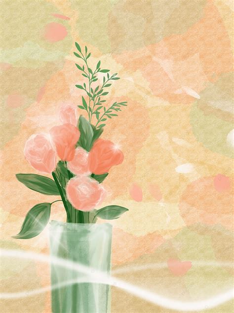 Vase Romantic Festival Pink Flower Background, Vase, Background, Pink Background Image for Free ...