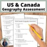 US and Canada Geography Unit with Guided Notes and Map Activities - SFSEteach