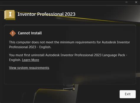 "This computer does not meet… You must first uninstall Autodesk ...